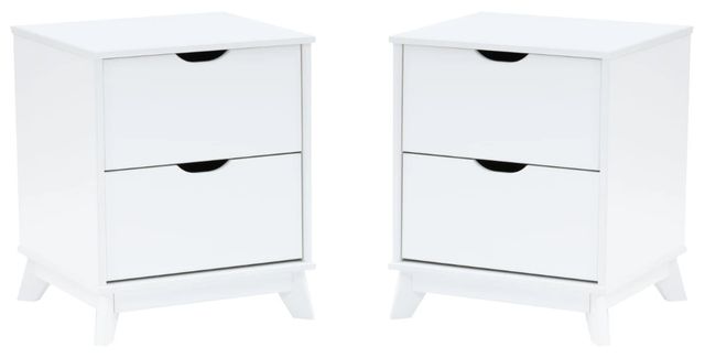 Powell® Portix 2-Piece White 2-Drawer Nightstand Set-0