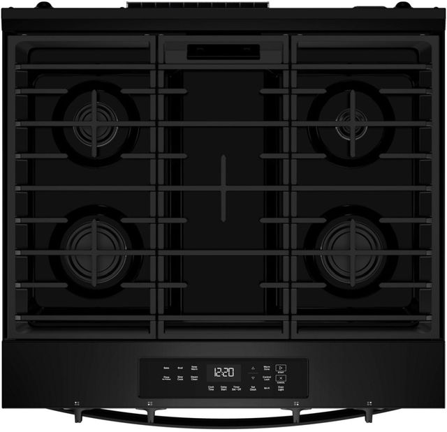 Whirlpool® 30'' Black Smart Slide-In Gas Range with No Preheat Mode and Slow Cook-4