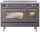 Ilve® Nostalgie II Series 48" Matte Graphite Pro Style Induction Range-3