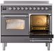 Ilve® Nostalgie II Series 40" Matte Graphite Pro Style Induction Range-3