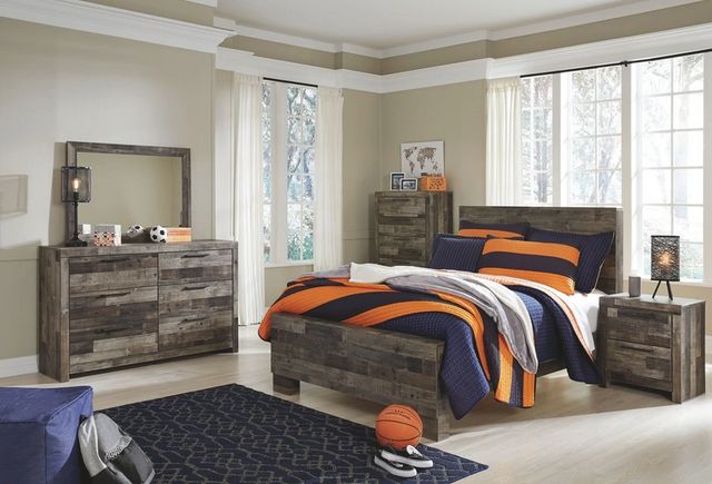 Benchcraft® Derekson Multi Gray Full Panel Bed-2