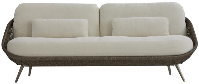 Bernhardt Santa Monica Bernhardt Exteriors Pebble/White Fabric/Woven Outdoor Sofa-1
