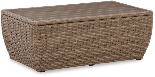 Signature Design by Ashley® Sandy Bloom Beige Outdoor Coffee Table-0