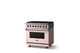 Viking® 5 Series 36" Blush Pro Style Dual Fuel (NG) Range with Polished Chrome Trim-2