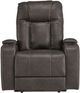 Signature Design by Ashley® Feazada Shadow Power Recliner with Adjustable Headrest-1