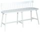 Liberty Furniture Capeside Cottage Porcelain White Spindle Back Dining Bench-0