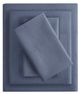 Olliix by Clean Spaces Charcoal Infused Indigo Full Solid Microfiber Sheet Set-0