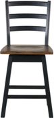 Signature Design by Ashley® Wildenauer 2-Piece Black/Brown Swivel Stool-2