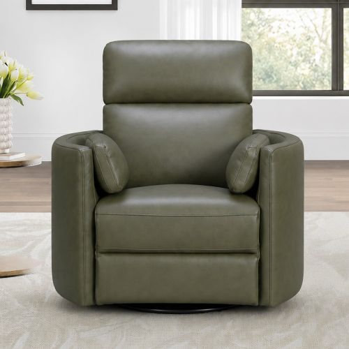 Parker House® Radius Lyric Sage Leather Power Swivel Glider Recliner P1-3