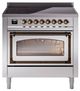 Ilve® Nostalgie II Noblesse 36'' Stainless Steel Pro Style Induction Range with Burnished Trim-0