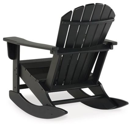 Signature Design by Ashley® Sundown Treasure Black Outdoor Rocking Chair-2