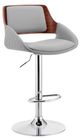 Armen Living Colby Gray/Chrome Adjustable Bar Stool-0