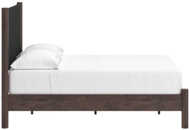 Signature Design by Ashley® Pamytta Brown Full Upholstered Panel Platform Bed-3