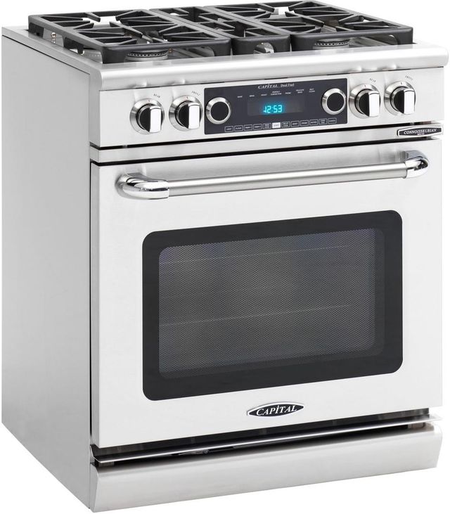 Capital Cooking™ Connoisseurian 30" Stainless Steel Freestanding Dual Fuel Range-2