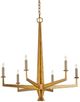 Currey & Company Goldfinch Washed Lucerne Gold Medium Chandelier-1