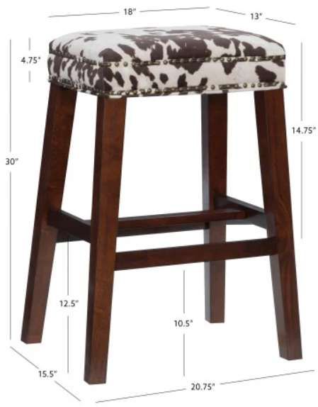 Linon Wyatt Brown Bar Stool-2