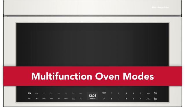 KitchenAid® 1.1 Cu. Ft. Porcelain White Over the Range Microwave with Flush Built-In Design-1