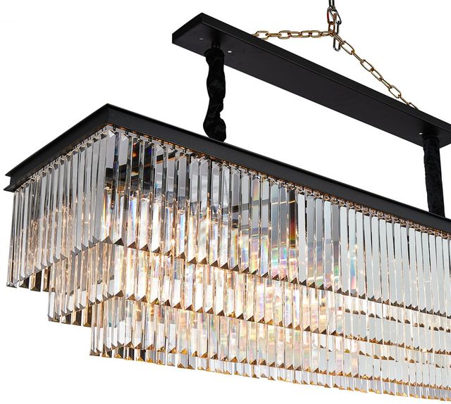 Michael Amini® Allure Black Rectangular LED Chandelier-4