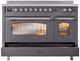 Ilve® Nostalgie II Series 48" Matte Graphite Pro Style Induction Range-4
