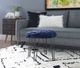 Powell® Scarlet Navy Round Ottoman Stool-4