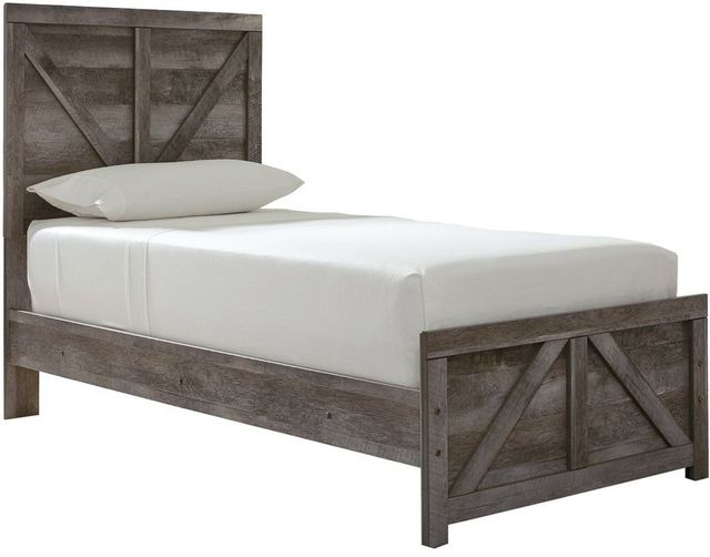 Signature Design by Ashley® Wynnlow Gray Youth Twin Crossbuck Panel Bed-0