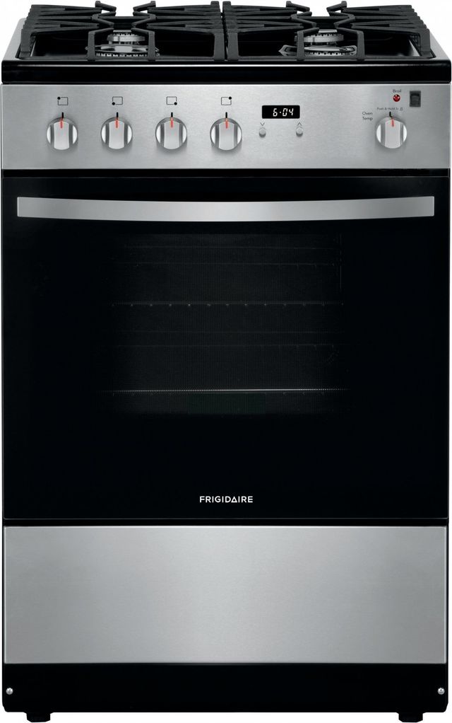 Frigidaire® 24" Stainless Steel Freestanding Gas Range-0