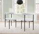 Armen Living Shannon 2-Piece Black/Cream Upholstered Dining Side Chair Set-5