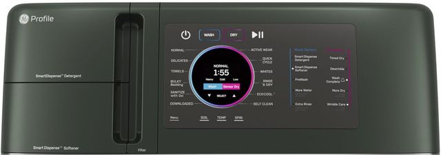 GE Profile™ ENERGY STAR® 4.8 Cu. Ft. Jade Green UltraFast Washer Dryer Combo with Ventless Inverter Heat Pump Technology-3
