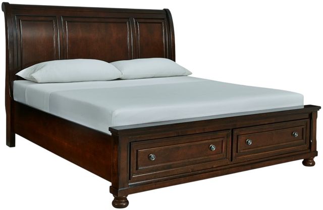 Millennium® by Ashley® Porter Rustic Brown California King Storage Sleigh Bed-1