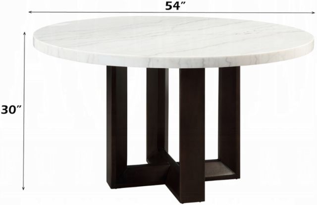 ACME Furniture Edwyn White Natural Marble Top with Espresso Base-2