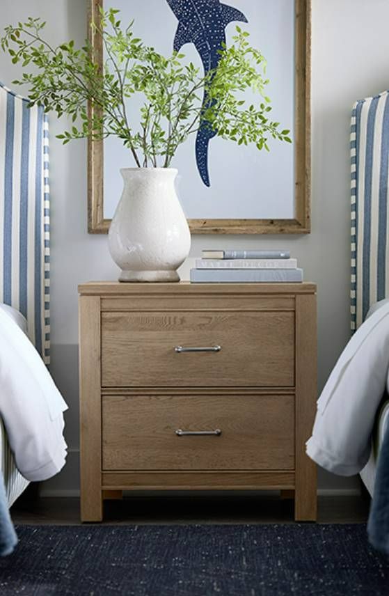 Vaughan-Bassett Tide & Timber Clear Oak 2-Drawer Nightstand-2