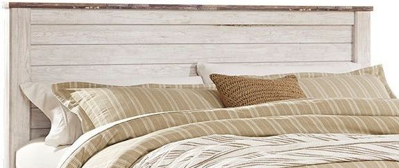 Signature Design by Ashley® Willowton 2-Piece Whitewash Queen/Full Panel HeadboardSet-1