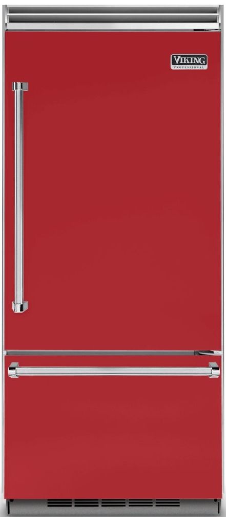 Viking® 5 Series 36 in. 20.4 Cu. Ft. San Marzano Red Built In Bottom Freezer Refrigerator-0