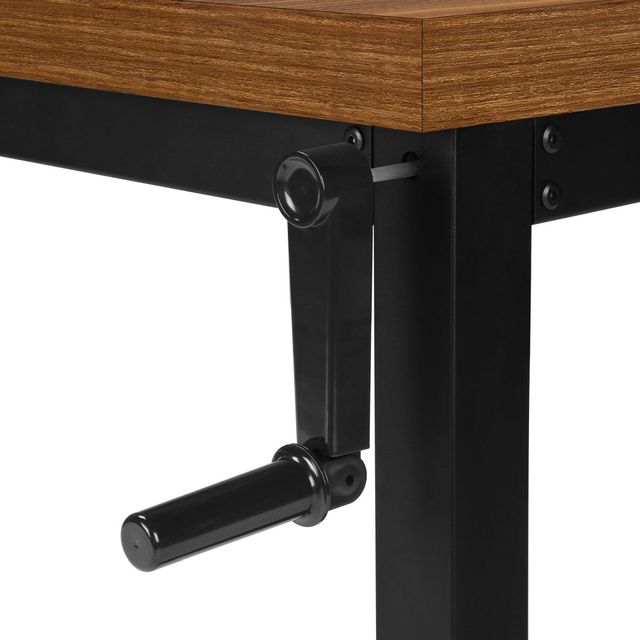 Bureau avec ajustement en hauteur de Monarch Specialties - Noir/Noyer-6