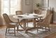 Bernards Citrus Heights 5-Piece White Trestle Oval Dining Table Set with Sand Base-1