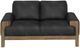 International Furniture Direct Sedona Black/Lacquer Caramel Loveseat-1