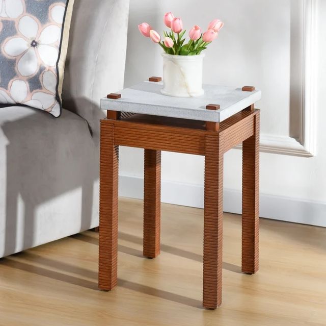 Stylecraft Cement Gray and Zebra Cherry Plant Stand-1