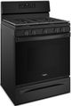 Whirlpool® 30" Free Standing Gas Range-Black-2