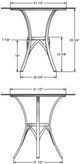 Amisco Customizable Kai 42" Clear Glass Counter Height Table-1
