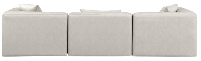 Meridian Furniture Cube 3-Piece Cream Leather Modular Sofa-2