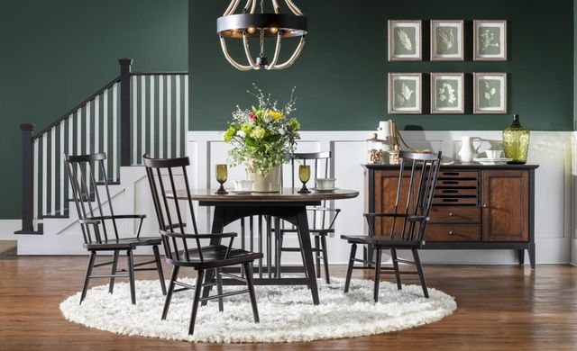 Legacy Classic Fenmore Gunmetal Spindle Dining Arm Chair-1