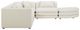 Moe's Home Collection Lowtide Alcove 5-Piece Warm White L-Shaped Modular Sectional and Ottoman-4