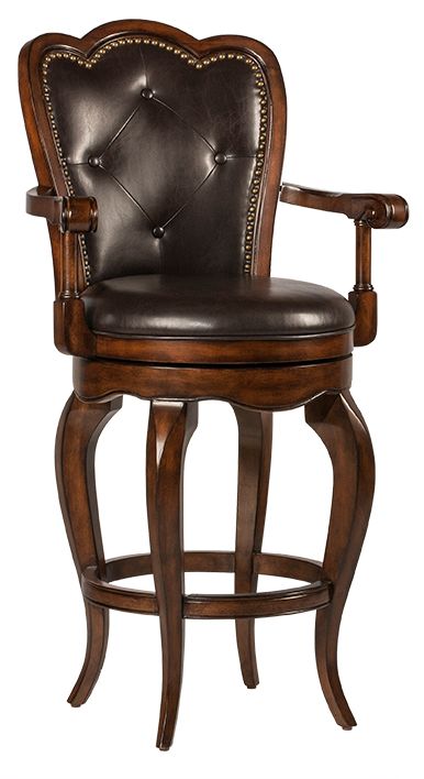 HH2 Home Eastwind Medium Cherry Swivel Bar Stool-0