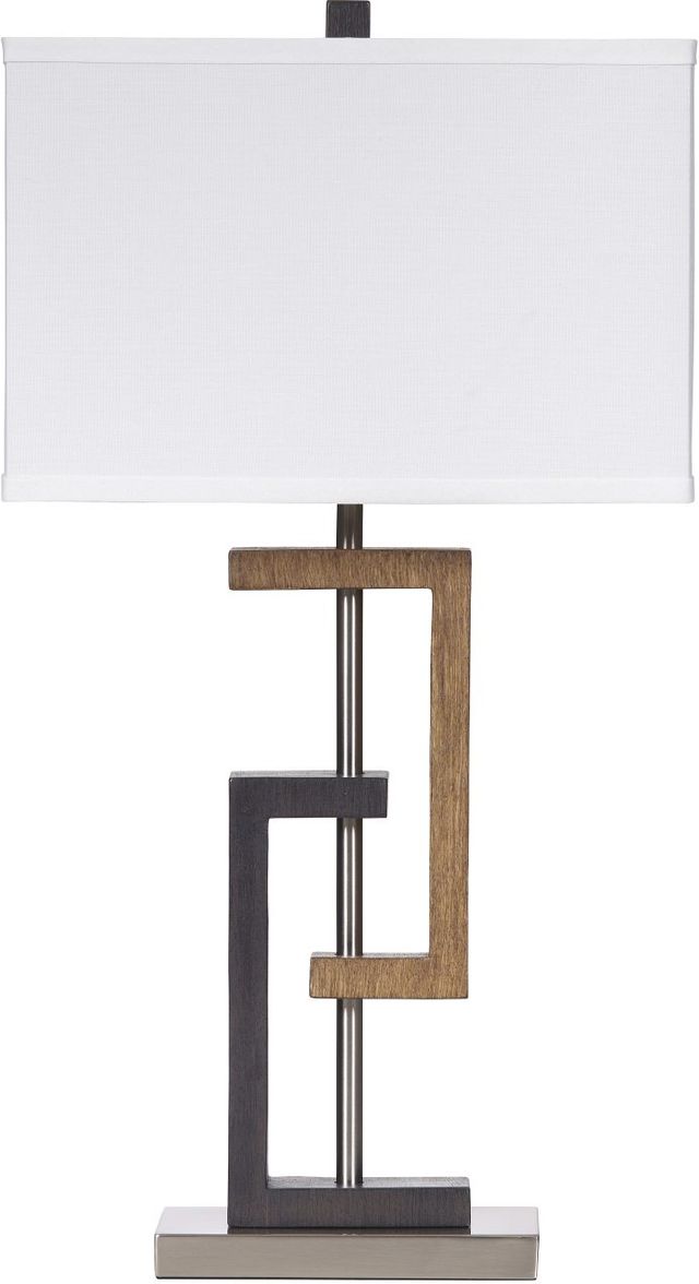 Signature Design by Ashley® Syler 2-Piece Brown/Silver Table Lamps-4