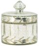 A & B Home Clear/Silver Lidded Jar -1