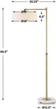 Uttermost® Branch Out Antique Brushed Brass Floor Lamp-2