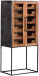 Crestview Collection Bengal Manor Tall Glass And Metal Wine Cabinet-0
