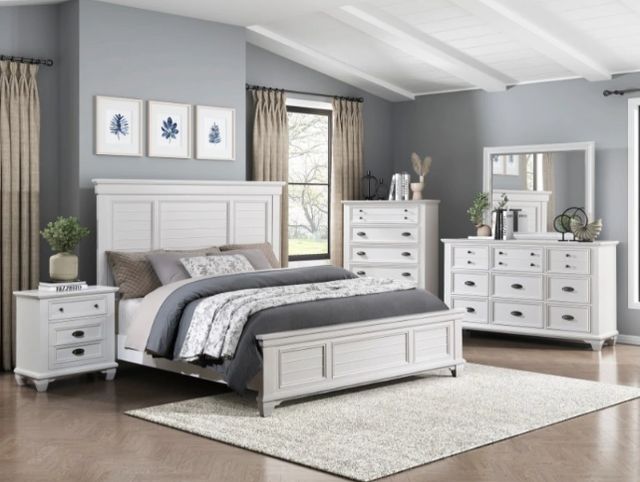 Homelegance® Mackinac White Queen Panel Bed-1