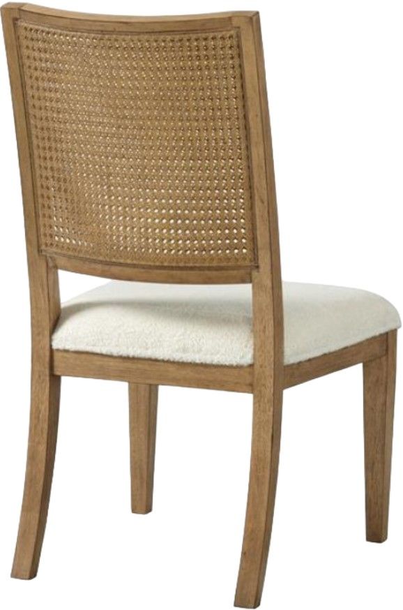 Riverside Furniture Bozeman 2-Piece Beige/Toasted Almond Cane Back Dining Side Chair Set-3