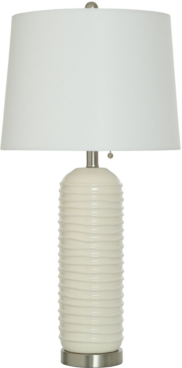 Stylecraft Ceramic White Table Lamp-1